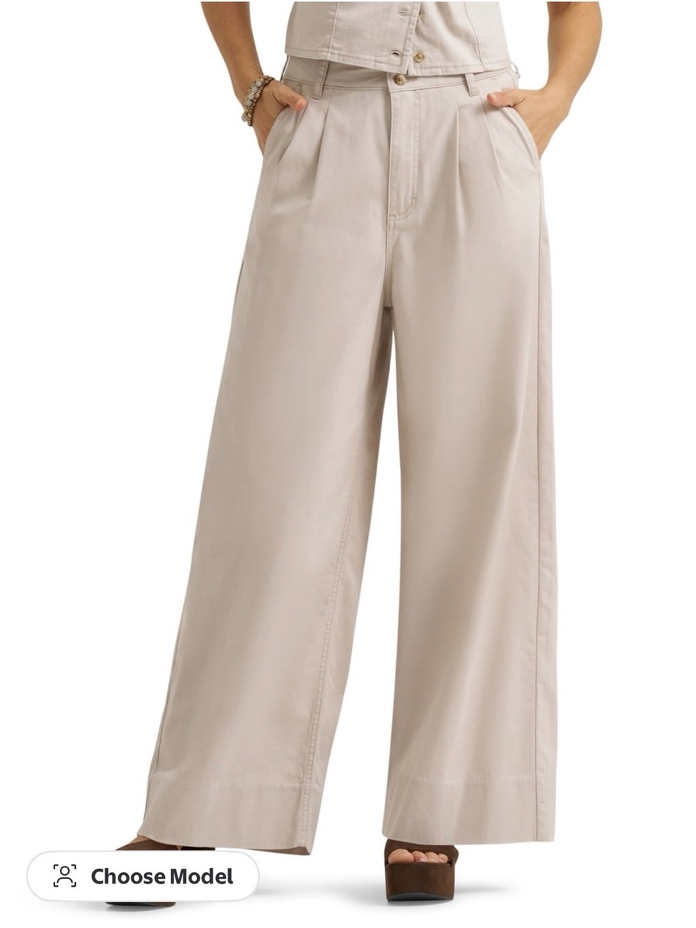 Lee heritage loose fit khaki trouser pants size 12